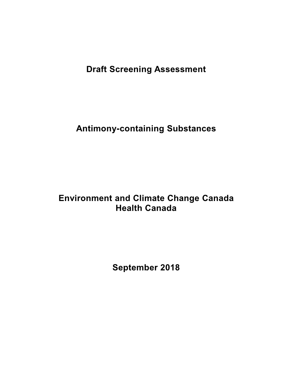 Screening Assessment Report Template