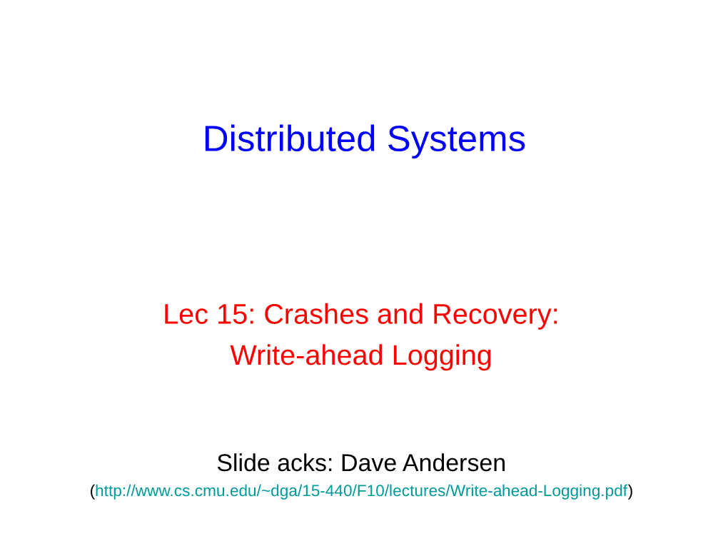 Distributed Systems