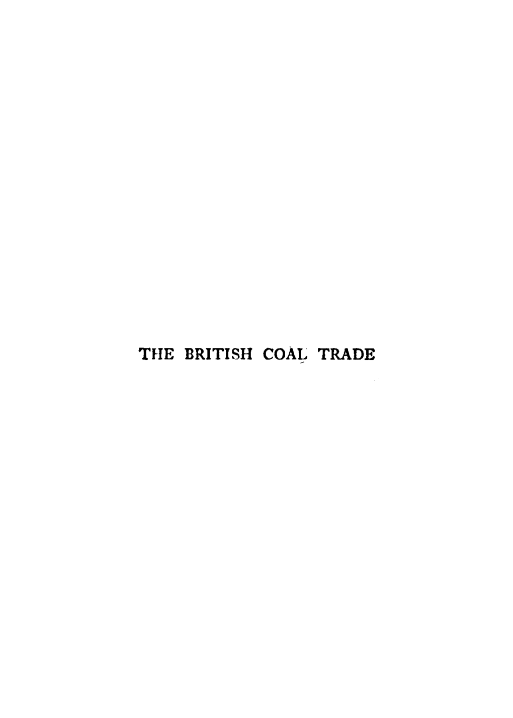The British Coal Trade