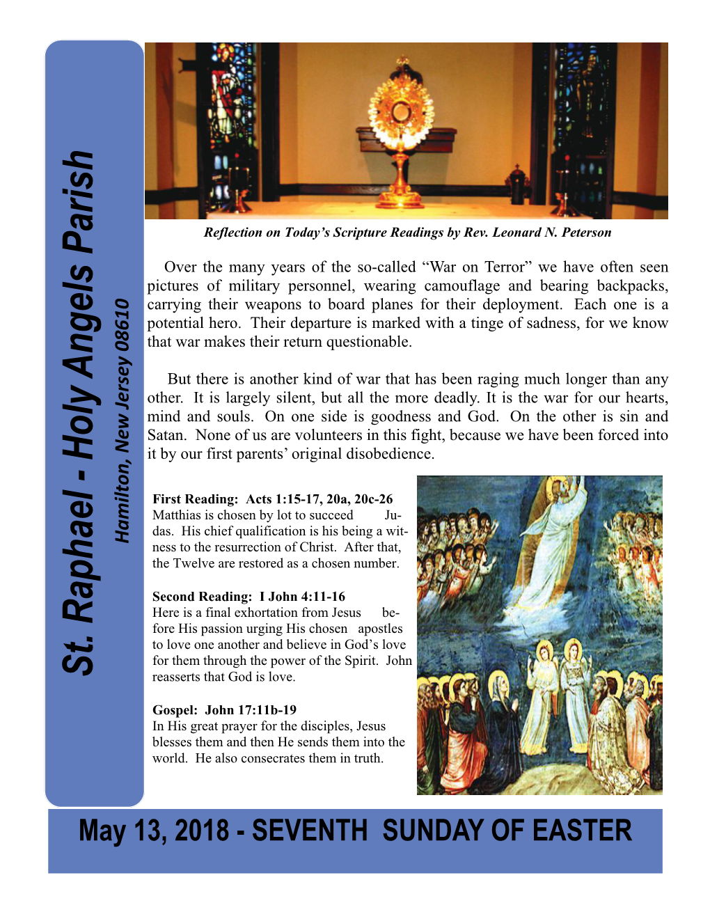 St. Raphael - Holy Angels Parish Hamilton, New Jersey 08610 It Byourfirst Parents’ Originaldisobedience