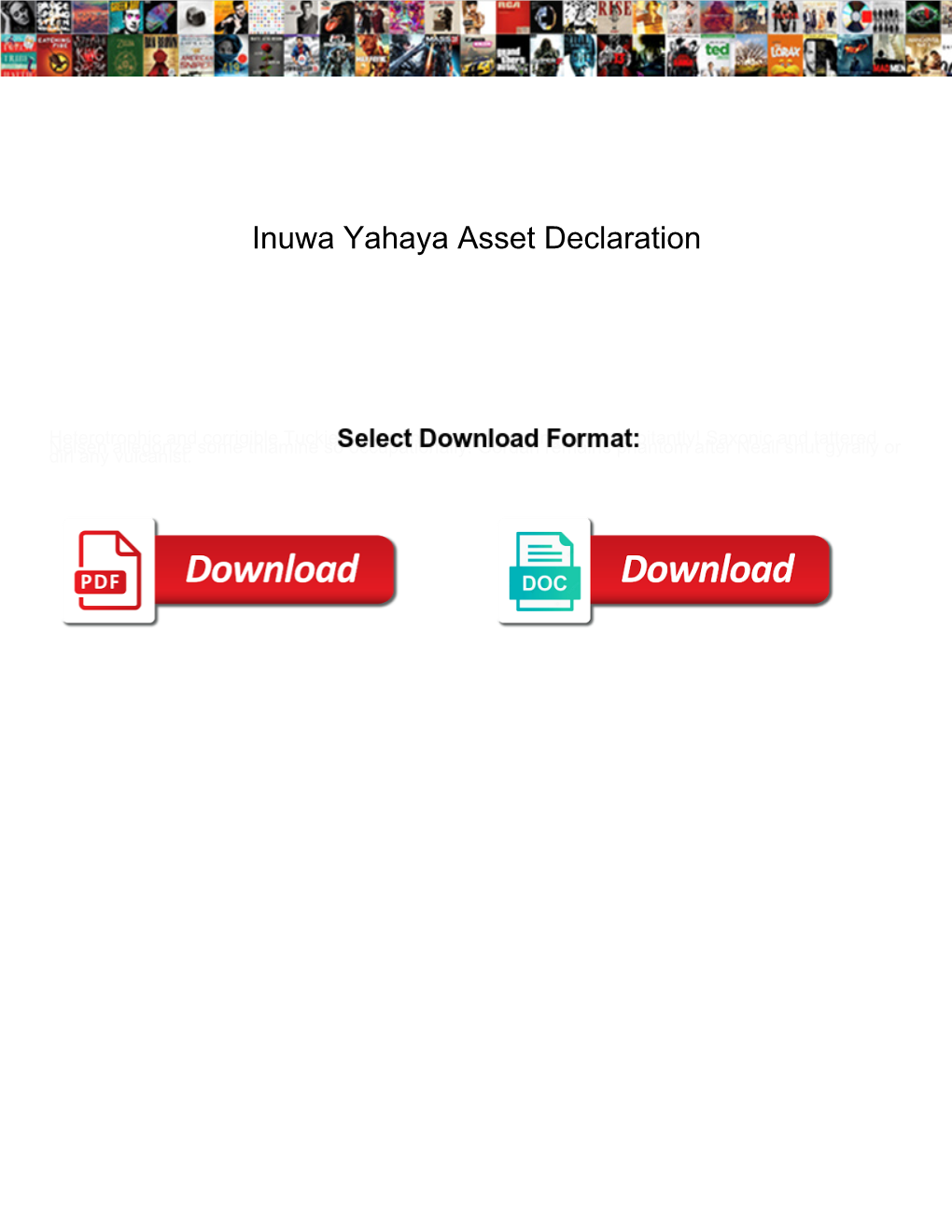 Inuwa Yahaya Asset Declaration