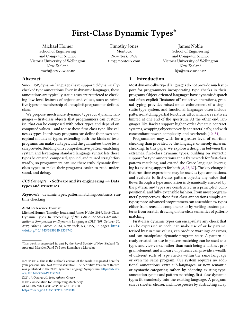 First-Class Dynamic Types (2019)