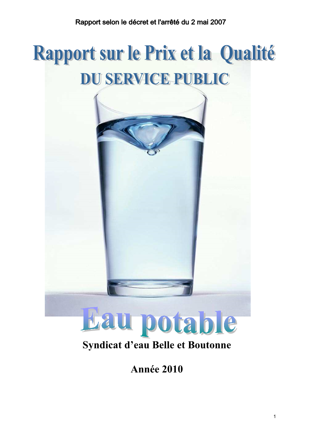 Rapport Eau Belle Et Boutonne 2010