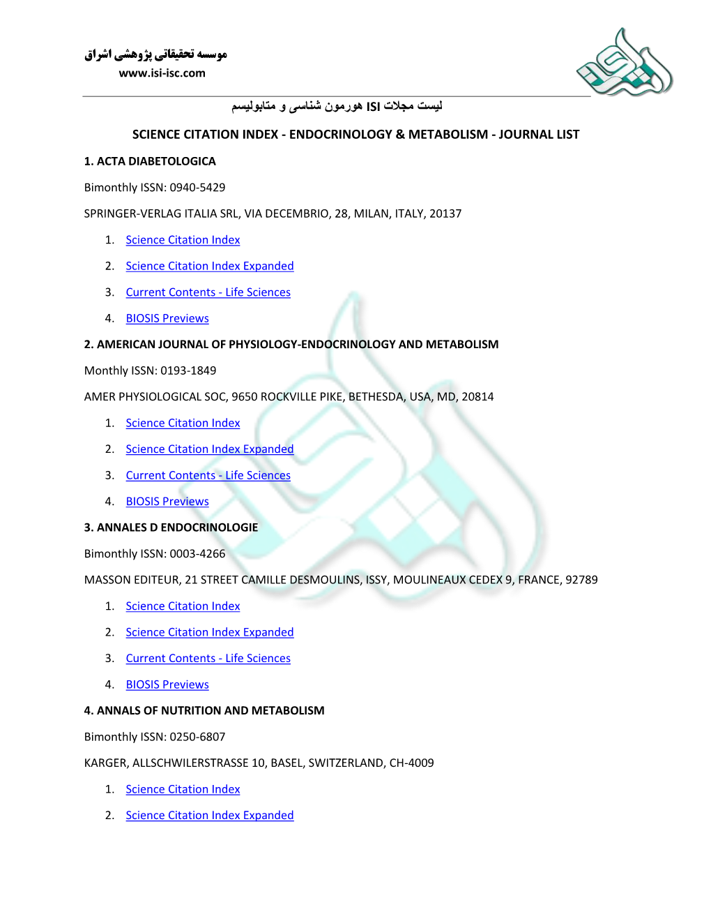 Endocrinology & Metabolis