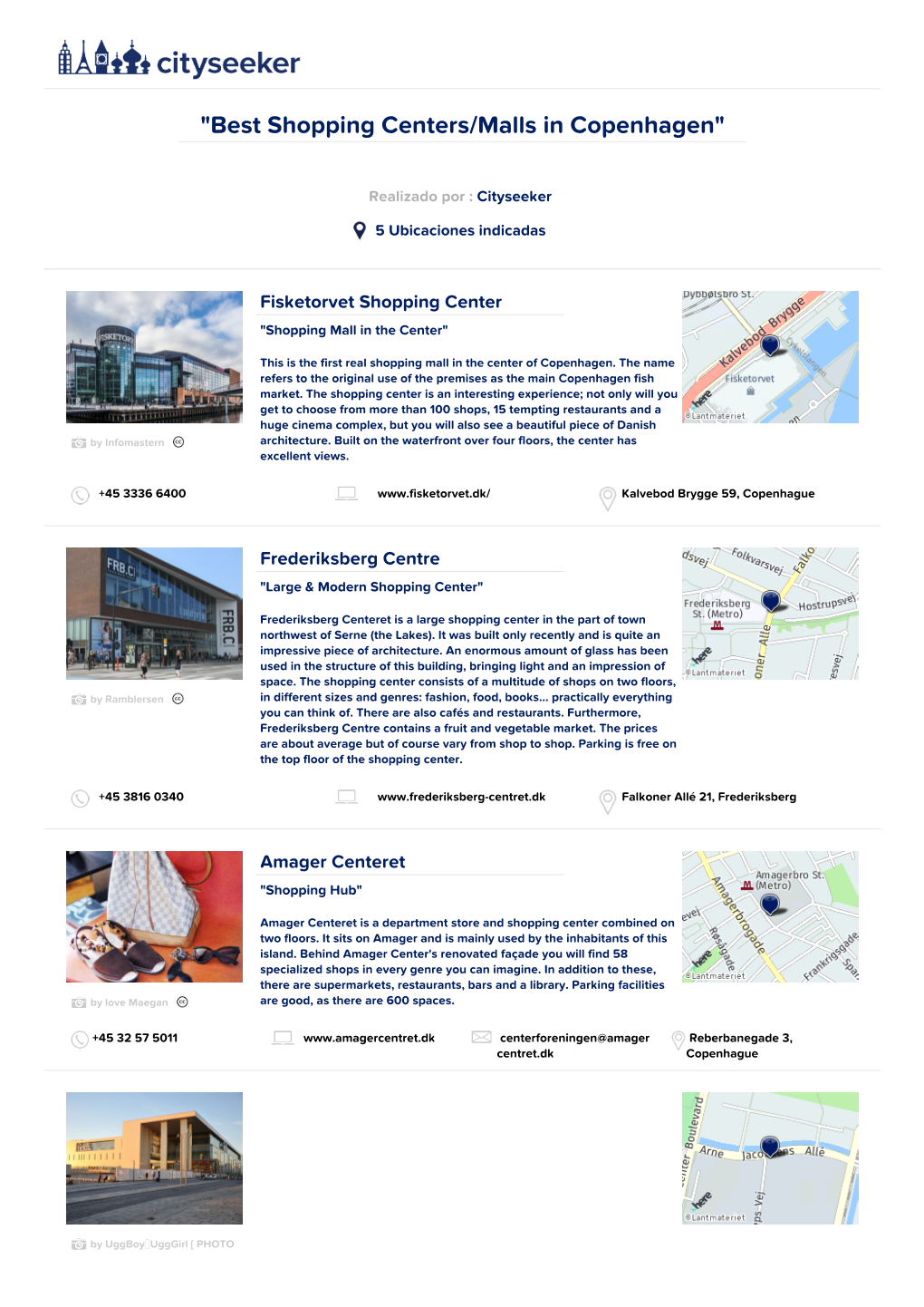 Best Shopping Centers/Malls in Copenhagen