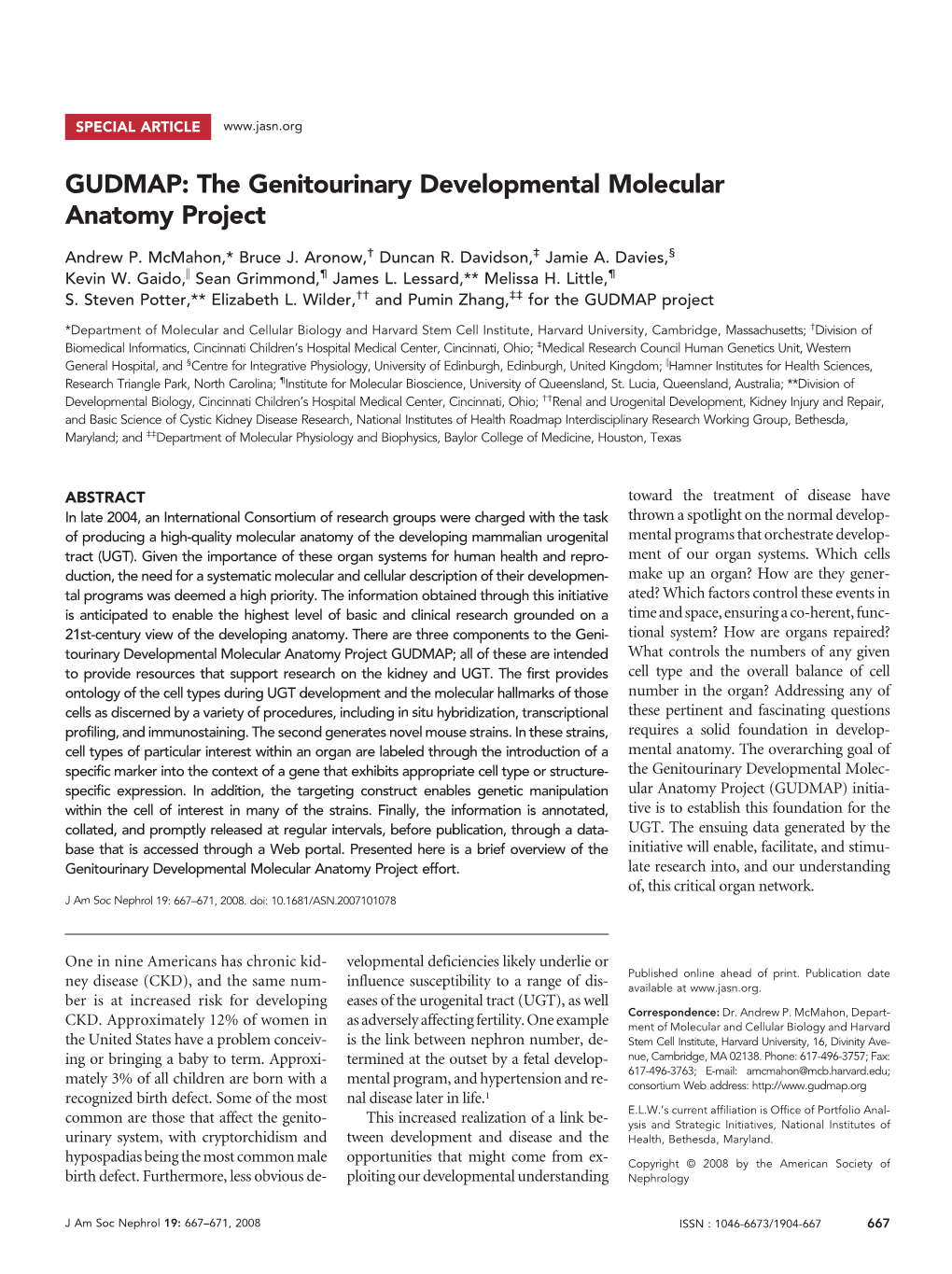 The Genitourinary Developmental Molecular Anatomy Project