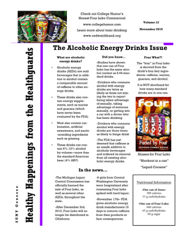 The Alcoholic Energy Drinks Issue