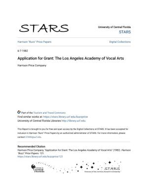 The Los Angeles Academy of Vocal Arts