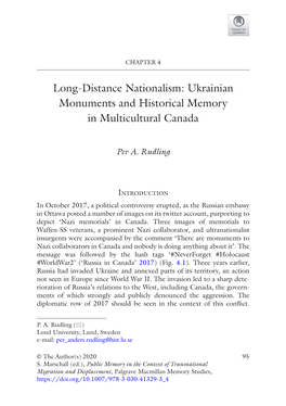 Long-Distance Nationalism: Ukrainian Monuments and Historical Memory in Multicultural Canada