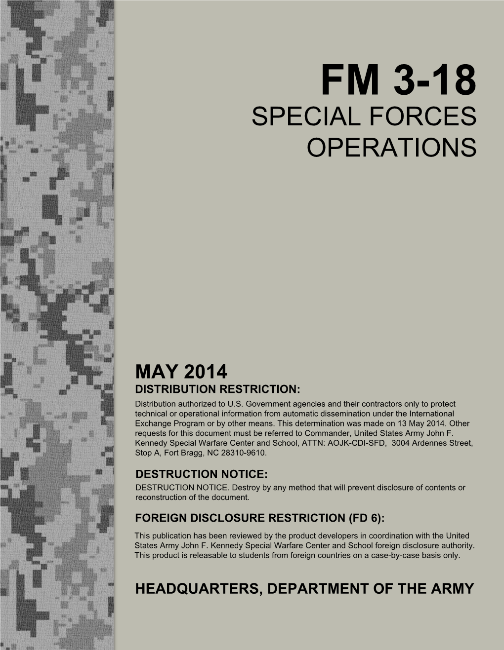 Fm 3-18 Special Forces Operations - DocsLib