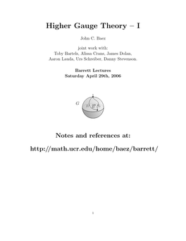 Higher Gauge Theory – I