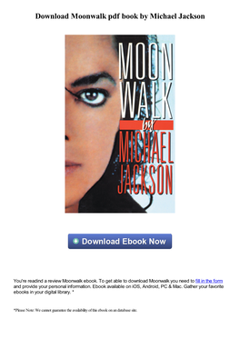 Download Moonwalk Pdf Book by Michael Jackson