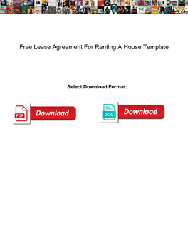 Free Lease Agreement for Renting a House Template