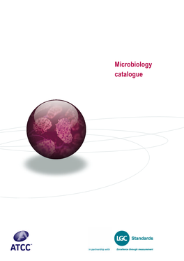 Microbiology Catalogue Contents
