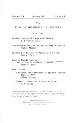 The FLORIDA HISTORICAL QUARTERLY