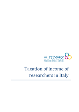 Taxation of Income of Researchers in Italy