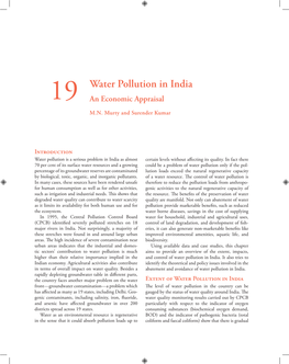 Water Pollution in India 19 an Economic Appraisal M.N