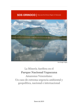 La Minería Aurífera En El Parque Nacional Yapacana Amazonas Venezolano: Un Caso De Extrema Urgencia Ambiental Y Geopolítica, Nacional E Internacional