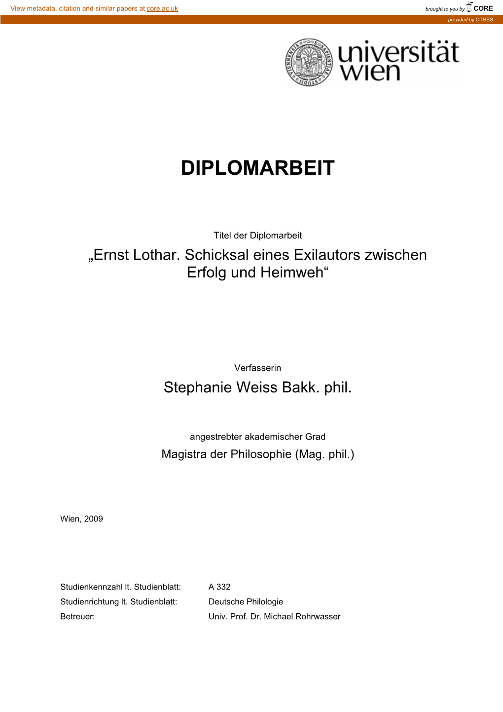 Diplomarbeit