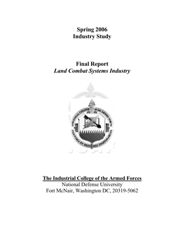 Land Combat Systems Industry