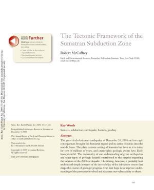 The Tectonic Framework of the Sumatran Subduction Zone