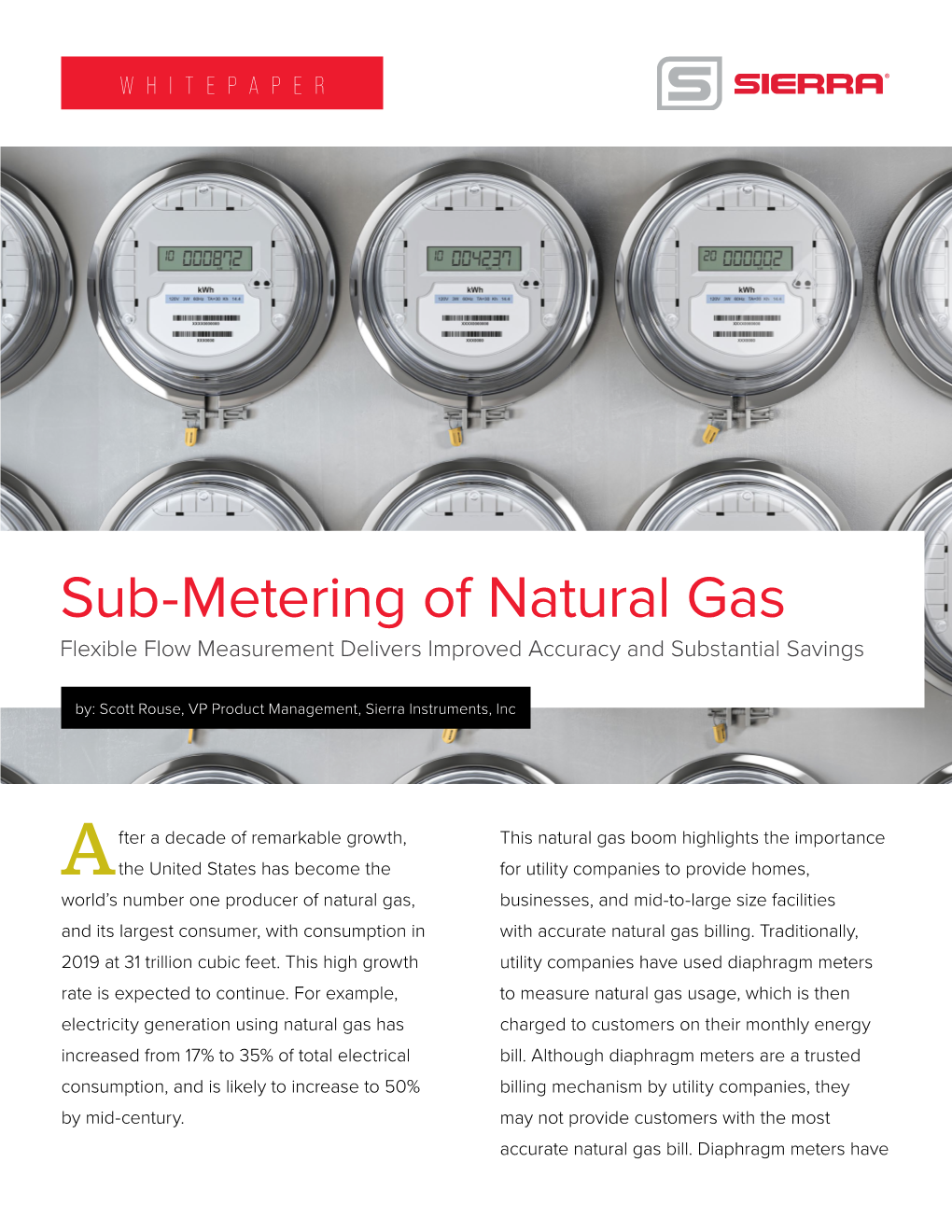 Sub-Metering of Natural Gas Flexible Flow Measurement Delivers Improved Accuracy and Substantial Savings