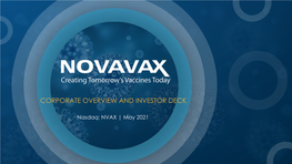 Novavax Corporate Investor Deck