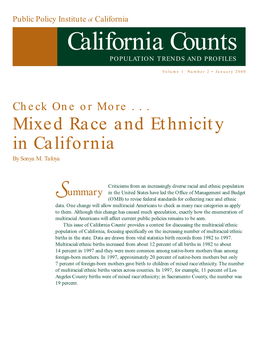 California Counts POPULATION TRENDS and PROFILES Check