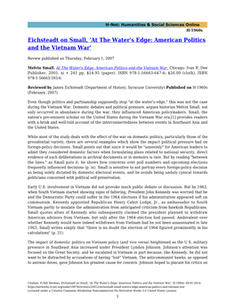 'At the Water's Edge: American Politics and the Vietnam War'