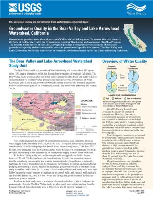 Groundwater Quality in the Bear Valley and Lake Arrowhead Watershed, California