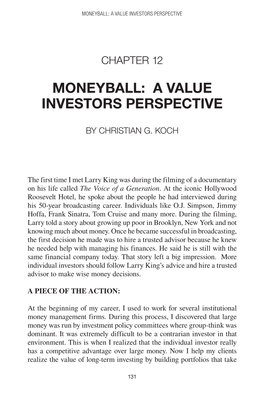 Moneyball: a Value Investors Perspective