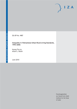 Inequality in Vietnamese Urban-Rural Living Standards, 1993-2006