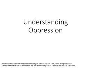 Understanding Oppression