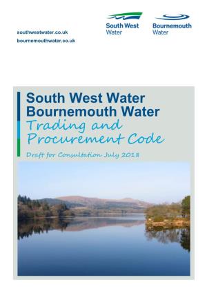 South West Water Bournemouth Water Trading and Procurement Code
