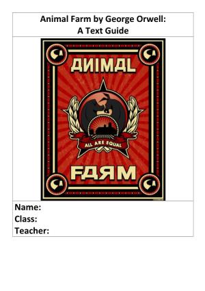 Animal Farm by George Orwell: a Text Guide