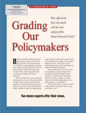 Grading Our Policymakers