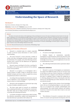 Understanding the Space of Research