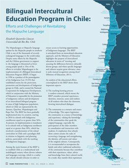 Bilingual Intercultural Education Program in Chile: Efforts and Challenges of Revitalizing the Mapuche Language