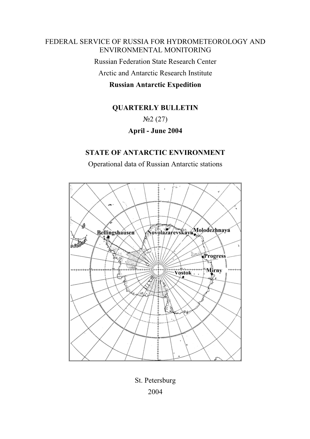 Federal Service of Russia for Hydrometeorology And