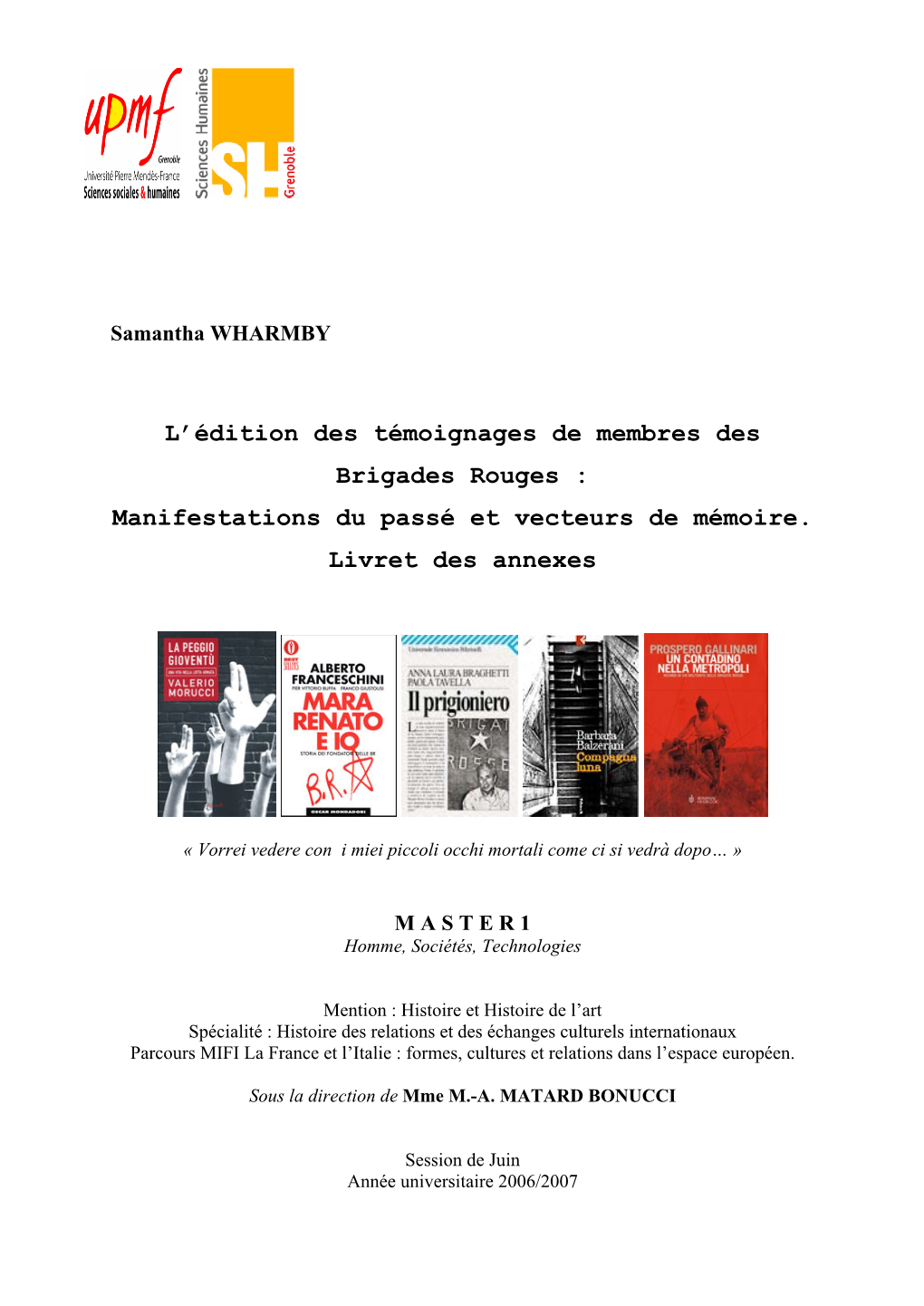 L'édition Des Témoignages De Membres Des Brigades Rouges 2