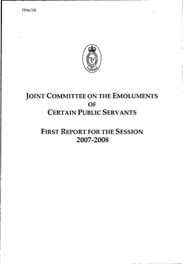 Joint Committee on the Emoluments of Certain Public Servants First