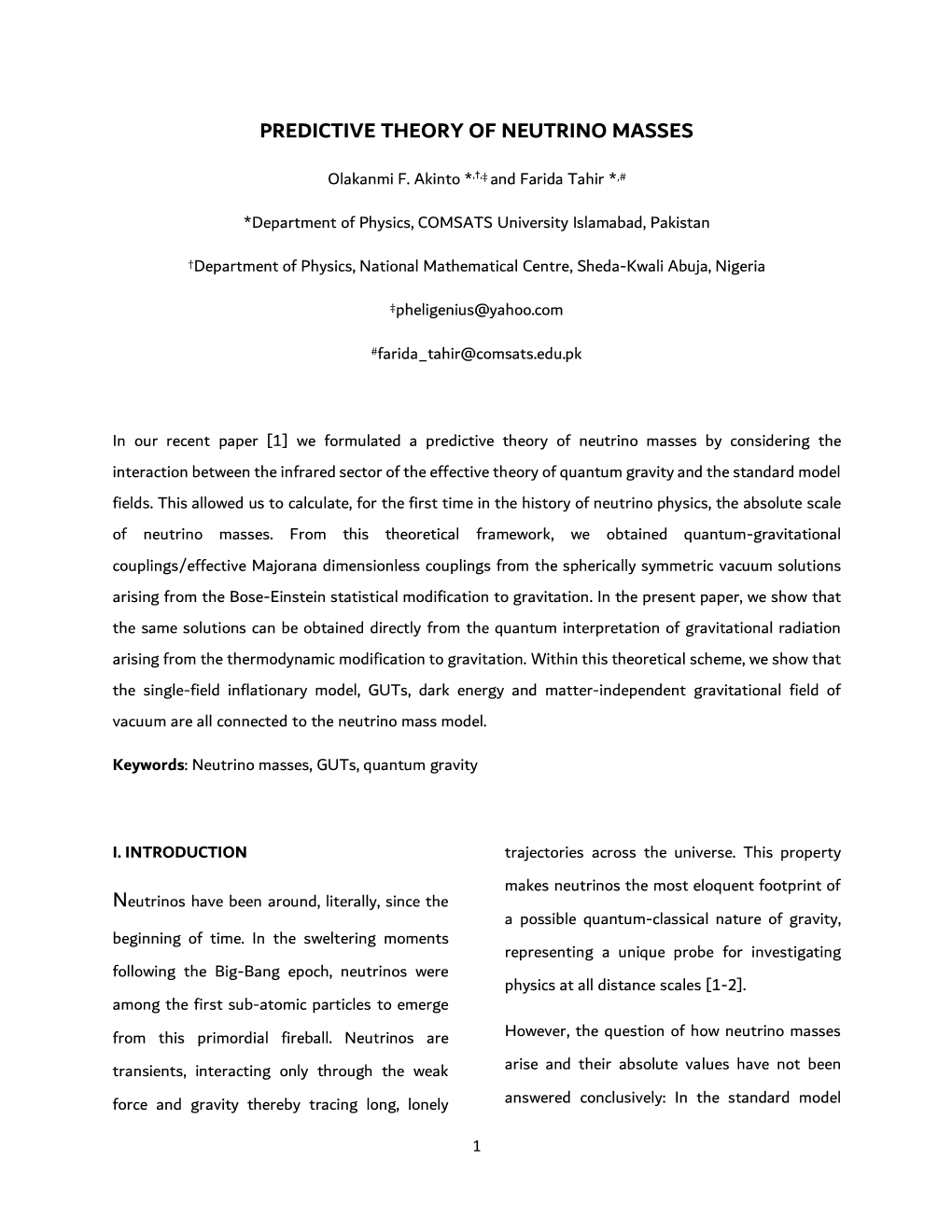 Predictive Theory of Neutrino Masses