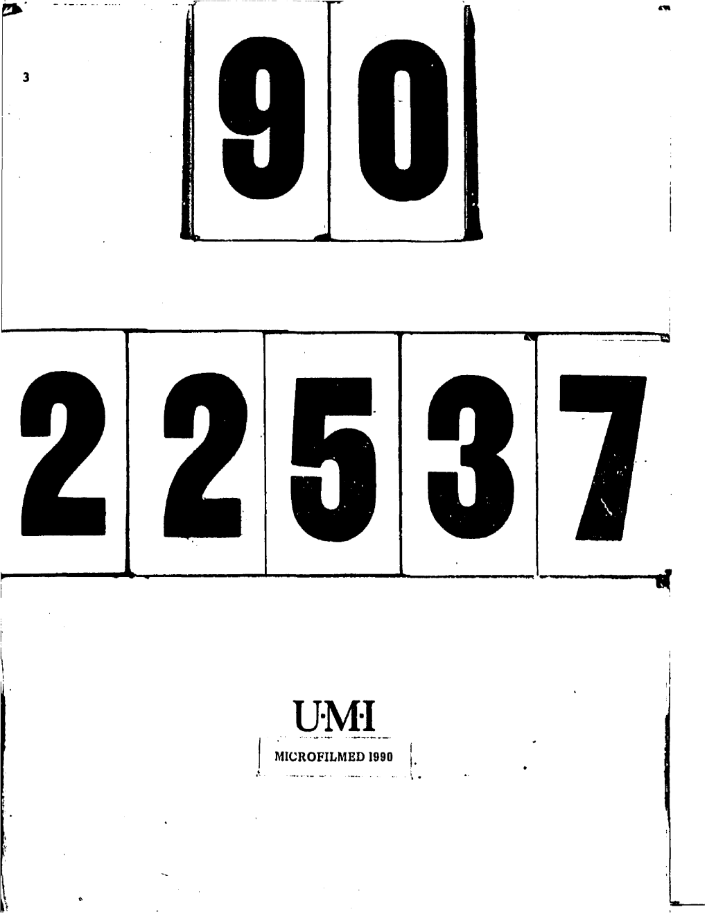 Umi Microfilmed 1990 Information to Users