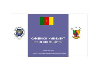 Cameroon Investment Projects Register