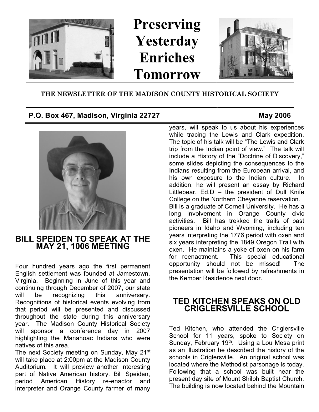 2006 May Newsletter