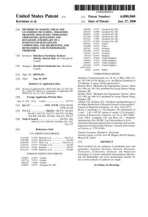 United States Patent [19] [11] Patent Number: 6,080,860 Karimian Et Al