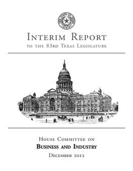House Committee on Business and Industry December 2012