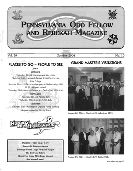 Grand Lodge of Pennsylvania, Independent Order of Odd Fellows