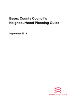 Essex County Council's Neighbourhood Planning Guide