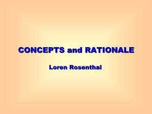 CONCEPTS and RATIONALE